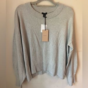 New with Tags Halogen Puff Sleeve Sweater in Grey, Size XXL